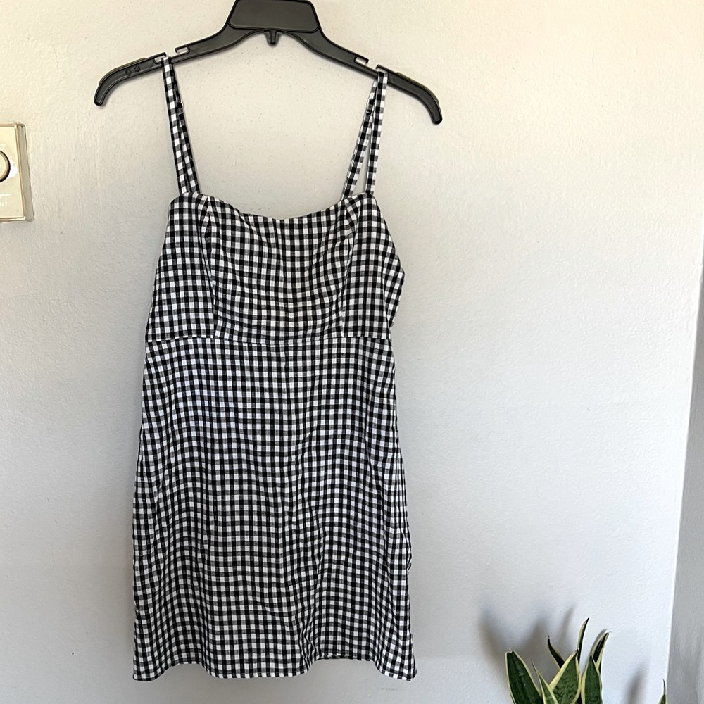 Gingham mini dress